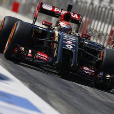 Sensor en el Lotus E22 de Pastor Maldonado