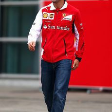 Fernando Alonso llega al circuito de Shanghái