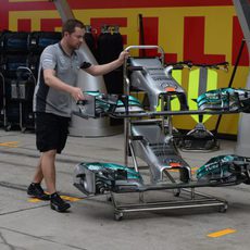 Nuevo morro más corto para el Mercedes W05