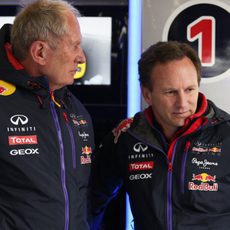 Christian Horner y Helmut Marko en Shanghái