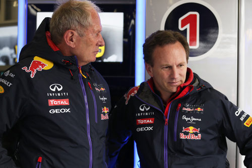 Christian Horner y Helmut Marko en Shanghái