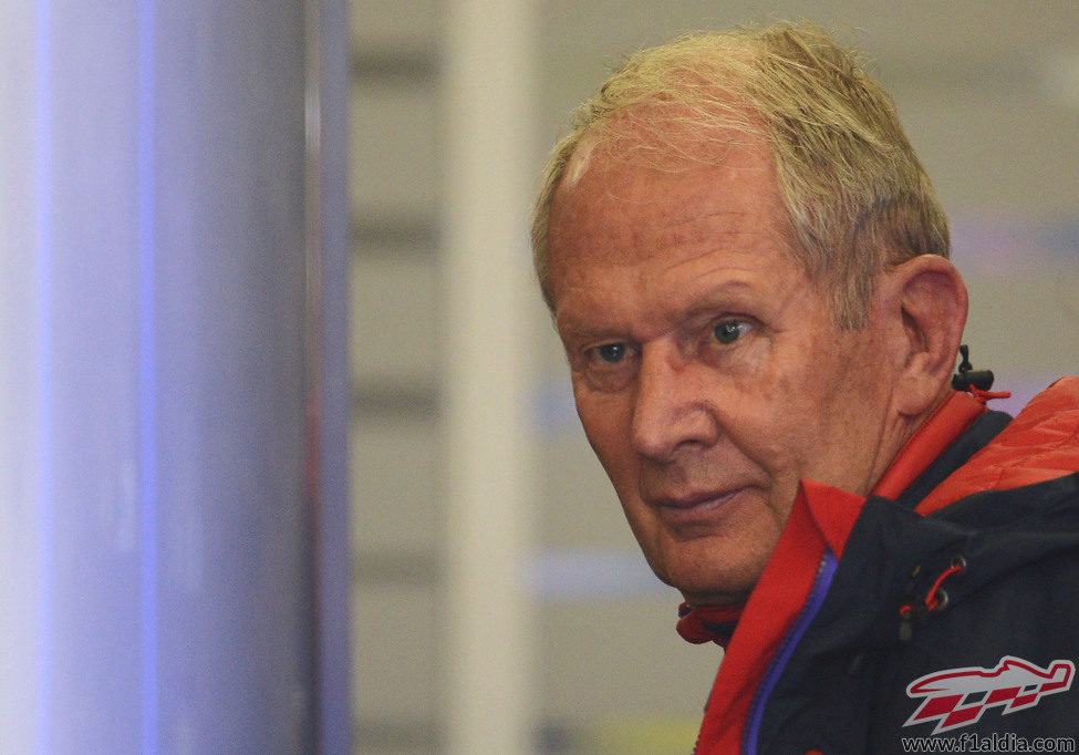 Helmut Marko, presente en el box de Red Bull