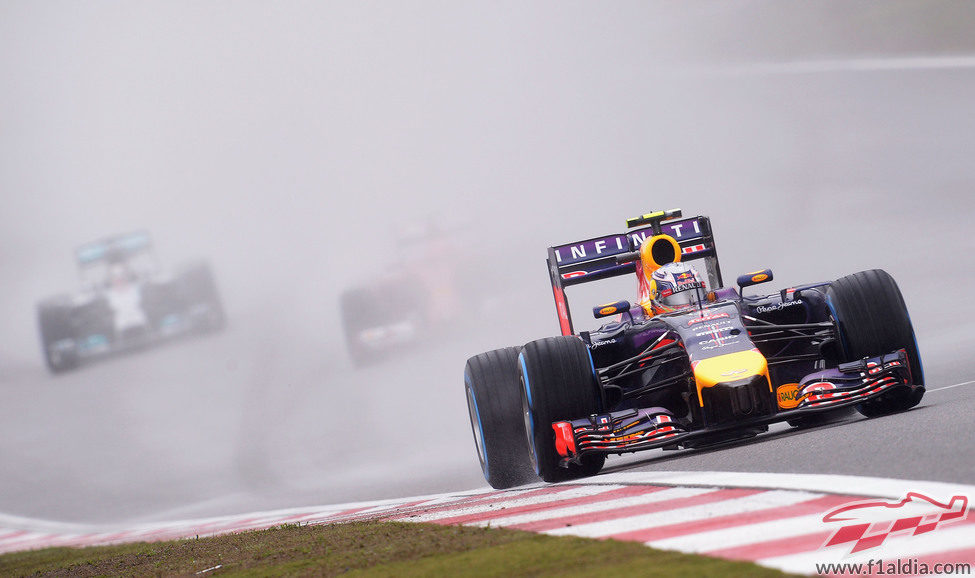 Daniel Ricciardo afronta difíciles condiciones meteorologicas