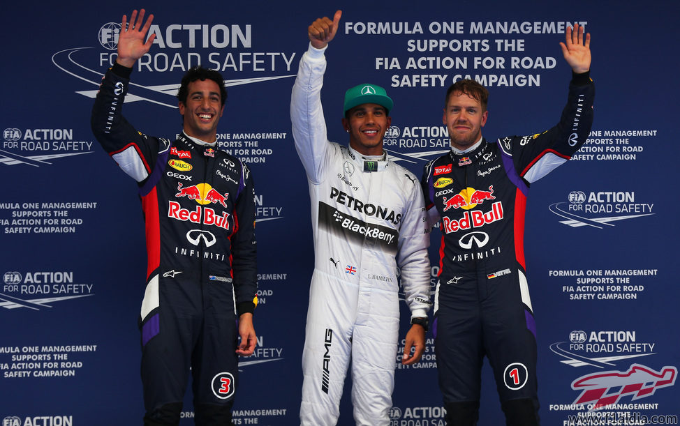 Hamilton, Ricciardo y Vettel, los más rápidos en China