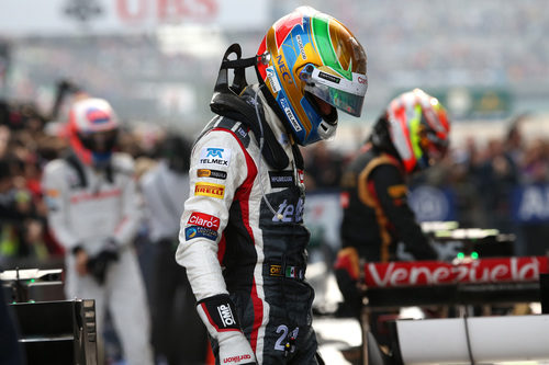 Esteban Gutiérrez decepcionado con su resultado al terminar la carrera