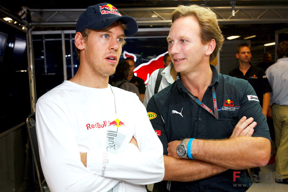 Vettel y Horner