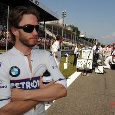 Heidfeld en la parrilla