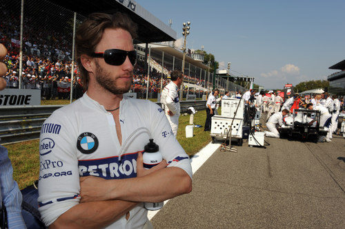 Heidfeld en la parrilla