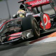 Hamilton en su McLaren