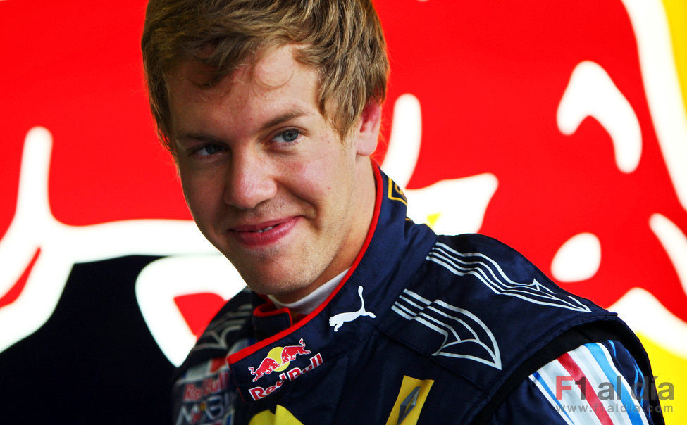 Vettel en boxes