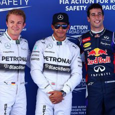 Hamilton, Rosberg, y Ricciardo, los más rápidos en España