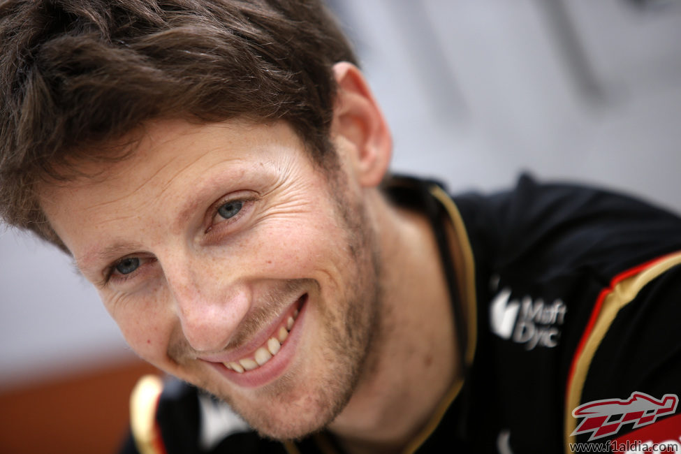 Felicidad de Grosjean, el coche por fin funciona