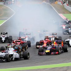 Primeros metros del GP de España 2014