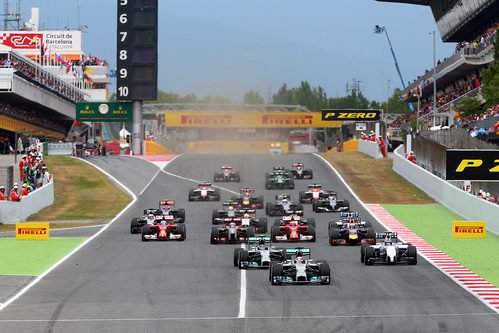 Salida del Gran Premio de España 2014