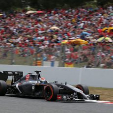 Adrian Sutil rodando en Montmeló