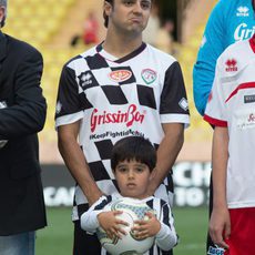Felipe Massa y su hijo asistieron al partido anual en Mónaco