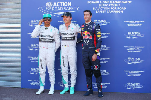 Rosberg, Hamilton y Ricciardo, los más rápidos en Mónaco