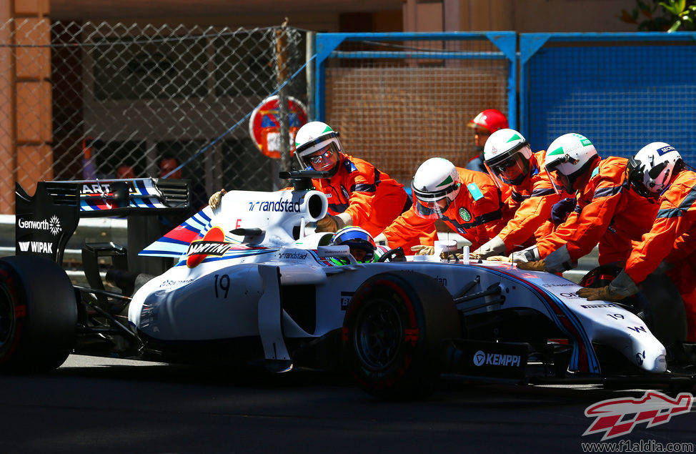 Felipe Massa se quedó sin disputar la Q2 en Mónaco