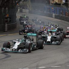 Primera curva del GP de Mónaco 2014