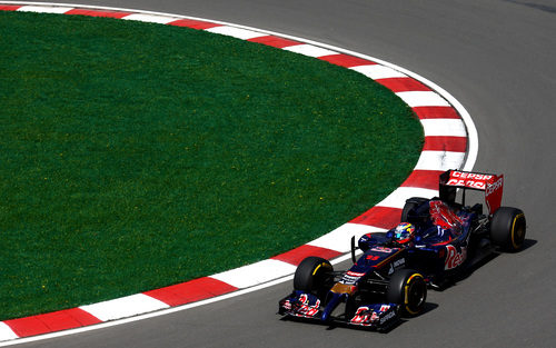 Jean-Eric Vergne gira en una curva de Montreal