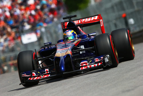 Jean-Eric Vergne rueda con el STR9 en canadá