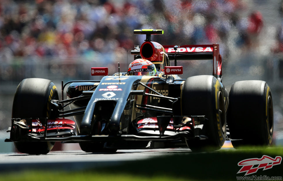 Pastor Maldonado tuvo un problema en la Q1