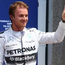 El 'ok' de Nico Rosberg al lograr la pole