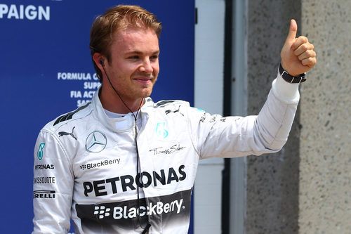 El 'ok' de Nico Rosberg al lograr la pole
