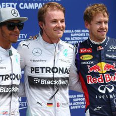 Rosberg, Hamilton y Vettel, los más rápidos