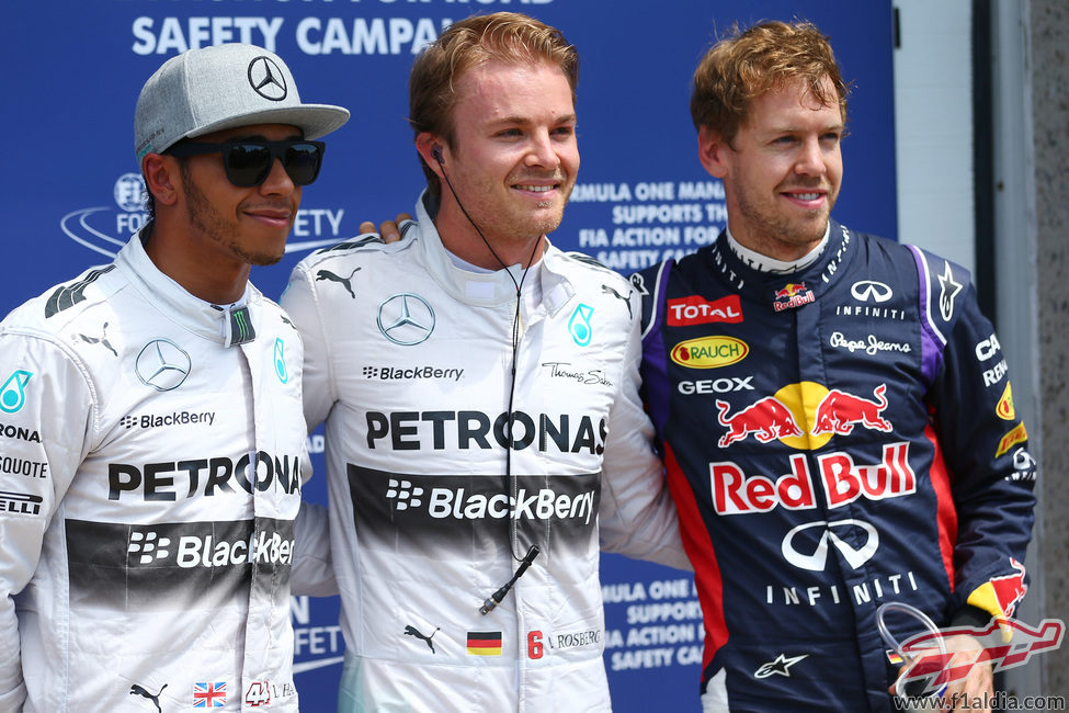 Rosberg, Hamilton y Vettel, los más rápidos