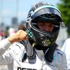 Alegría de Nico Rosberg por la pole en Canadá