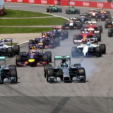 Salida del GP de Canadá 2014