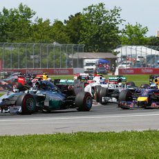 Primera curva del GP de Canadá 2014