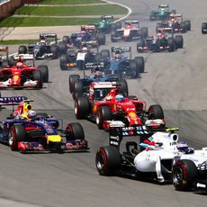 Mucho tráfico en la salida del GP de Canadá 2014