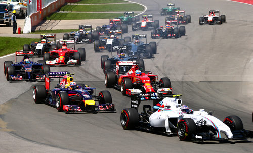 Mucho tráfico en la salida del GP de Canadá 2014