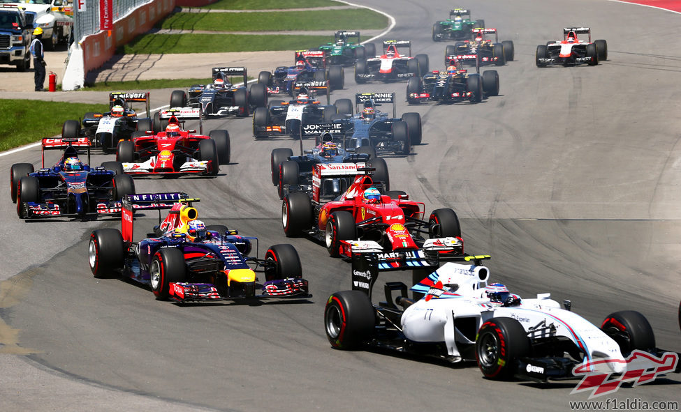 Mucho tráfico en la salida del GP de Canadá 2014