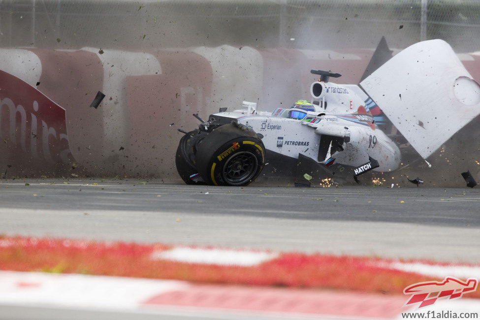 Fuerte accidente de Felipe Massa