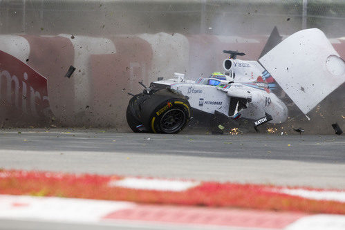 Fuerte accidente de Felipe Massa