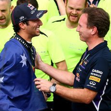 Christian Horner felicita a Daniel Ricciardo