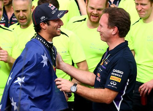 Christian Horner felicita a Daniel Ricciardo