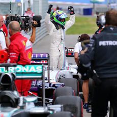 Felipe Massa celebra la pole en Austria