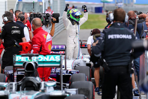Felipe Massa celebra la pole en Austria