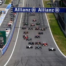 Salida del Gran Premio de Austria 2014