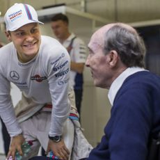 Valtteri Bottas, junto a Frank Williams