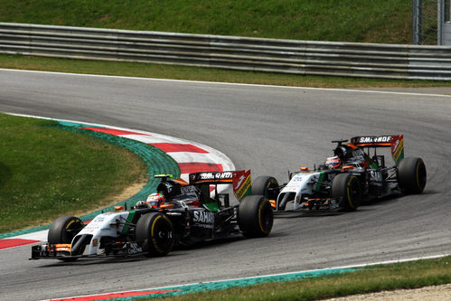 Nico Hülkenberg y Sergio Pérez sumaron puntos en Austria