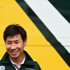 Un sonriente Kamui Kobayashi en Inglaterra