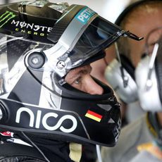 Detalle del casco de Nico Rosberg