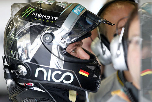 Detalle del casco de Nico Rosberg
