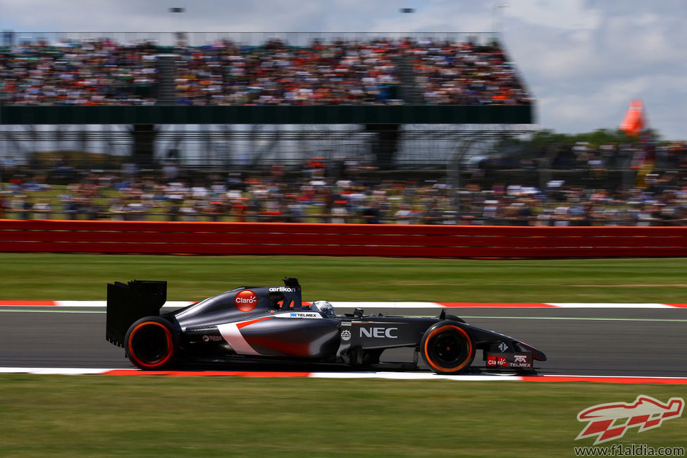 Giedo van der Garde rodando en Silverstone