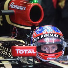 Romain Grosjean sufrió mucho subviraje